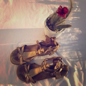 Size 9 gold gladiator sandal